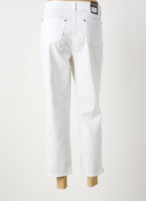 Pantalon 7/8 stretch taille normale blanc ANNA MONTANA femme