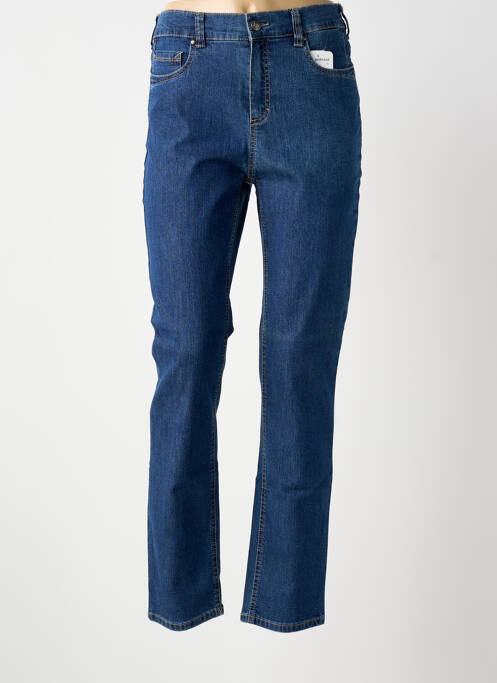 Jeans coupe slim tissage brut taille normale bleu ANNA MONTANA femme