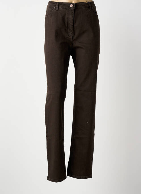 Jeans coupe droite marron TONI femme