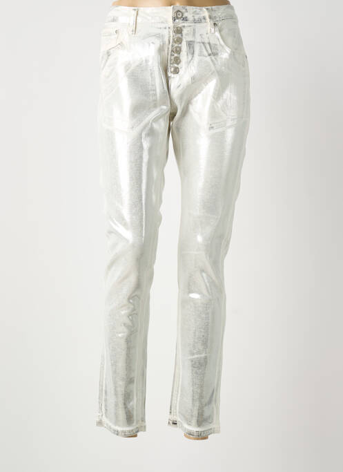 Pantalon slim argent PLACE DU JOUR femme