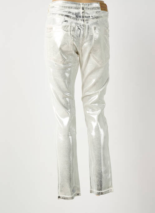 Pantalon slim argent PLACE DU JOUR femme