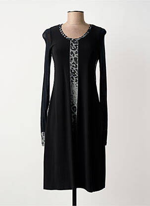 Robe mi-longue manches longues manches longues noir MERI & ESCA femme