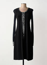 Robe mi-longue manches longues manches longues noir MERI & ESCA femme