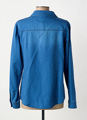 Chemisier coupe cintrée manches longues bleu GUY DUBOUIS femme