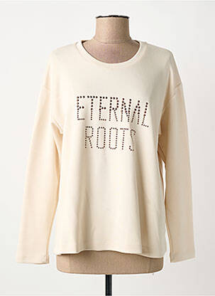 Sweat-shirt stretch manches longues beige TINTA STYLE femme