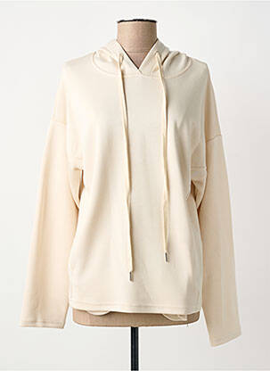 Sweat-shirt à capuche poches manches longues beige TINTA STYLE femme