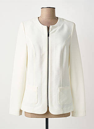 Veste chic col rond blanc BARBARA LEBEK femme