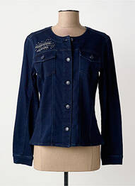Veste casual col rond bleu THOMAS RABE femme
