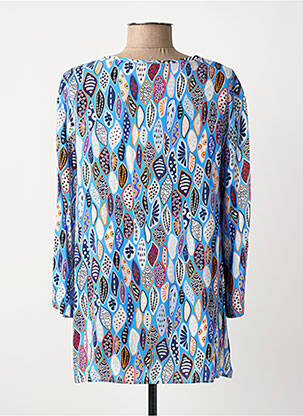 Tunique manches longues col v bleu REVER MILE femme