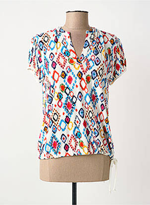 Top stretch manches courtes blanc TINTA STYLE femme