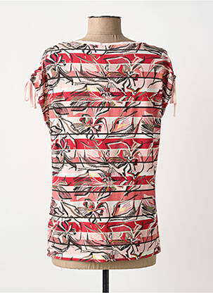 T-shirt col v manches courtes rose BARBARA LEBEK femme