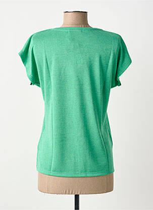 T-shirt col v manches courtes vert BARILOCHE femme