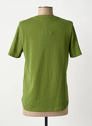 T-shirt col v manches courtes vert ICONIQUE femme