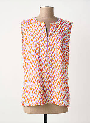 Top coupe fluide sans manche orange TINTA STYLE femme
