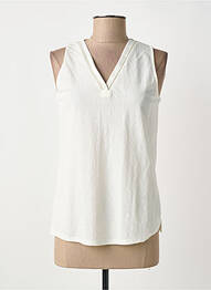 Top col v sans manche beige TINTA STYLE femme