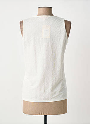 Top col v sans manche beige TINTA STYLE femme