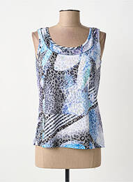 Débardeur stretch sans manche bleu BARBARA LEBEK femme