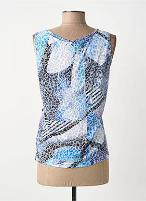 Débardeur stretch sans manche bleu BARBARA LEBEK femme