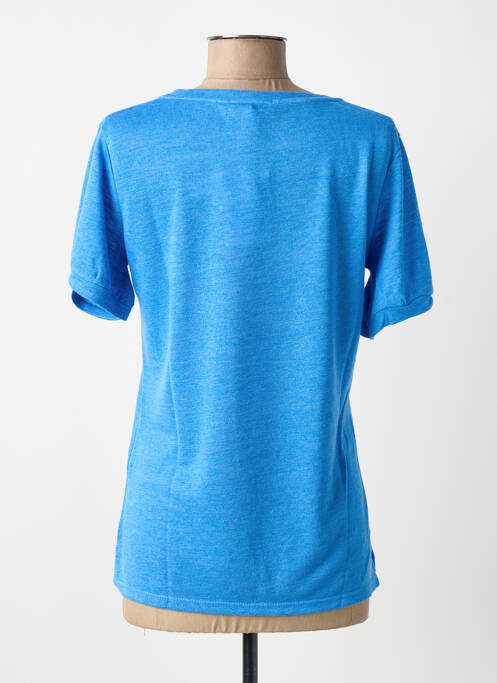 T-shirt col v manches courtes bleu TINTA STYLE femme