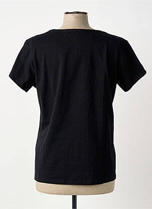 T-shirt coupe droite manches courtes noir BARILOCHE femme