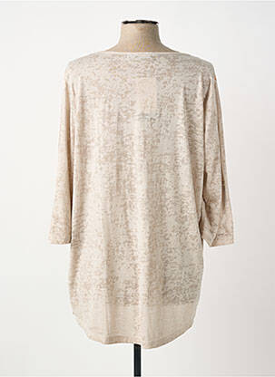 Tunique manches longues tissage crêpe beige CAPUCCINO femme