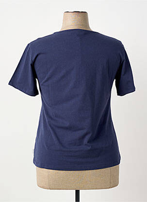 T-shirt sérigraphie floquée manches courtes bleu ANANKE femme