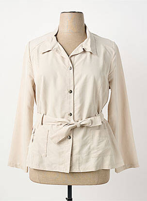 Veste casual col chemisier beige JEAN GABRIEL femme