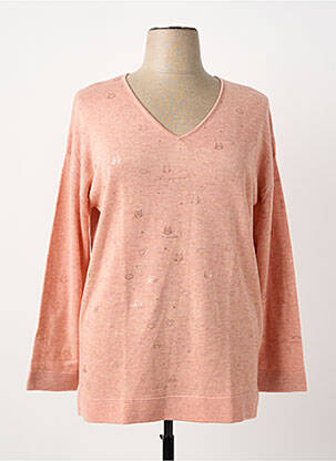 Pull coupe droite manches longues rose ANAKE femme