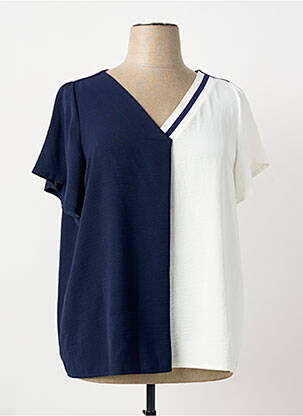 Top manches courtes manches courtes bleu AN II VITO femme