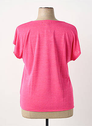 Top stretch manches courtes rose BARILOCHE femme