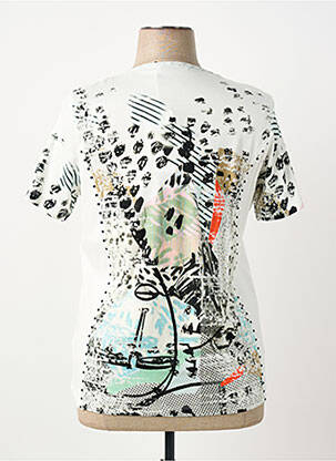 T-shirt imprimé fantaisie manches courtes blanc BAGORAZ femme