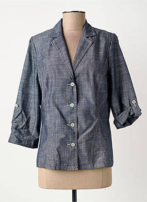 Veste casual epaulette bleu GUY DUBOUIS femme