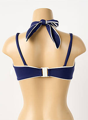 Haut de maillot de bain fermeture liens à nouer haut soutien-gorge avec mousse de rembourrage amovible bleu AUBADE femme