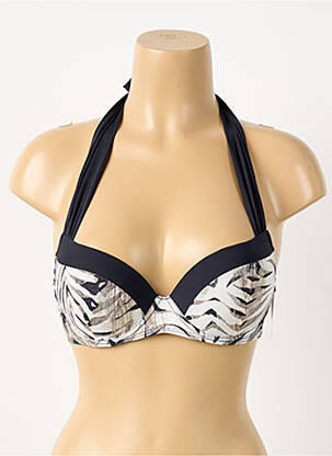 Haut de maillot de bain fermeture liens à nouer haut soutien-gorge push-up noir AUBADE femme