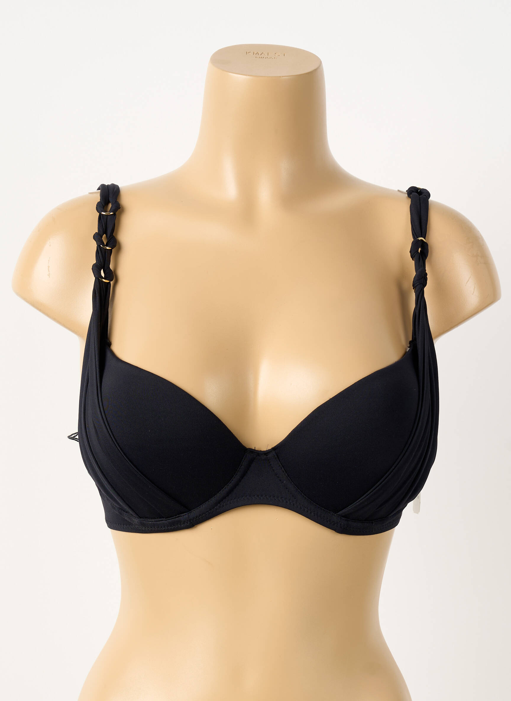 Haut de maillot de bain fermeture liens à nouer haut soutien-gorge push-up noir AUBADE femme