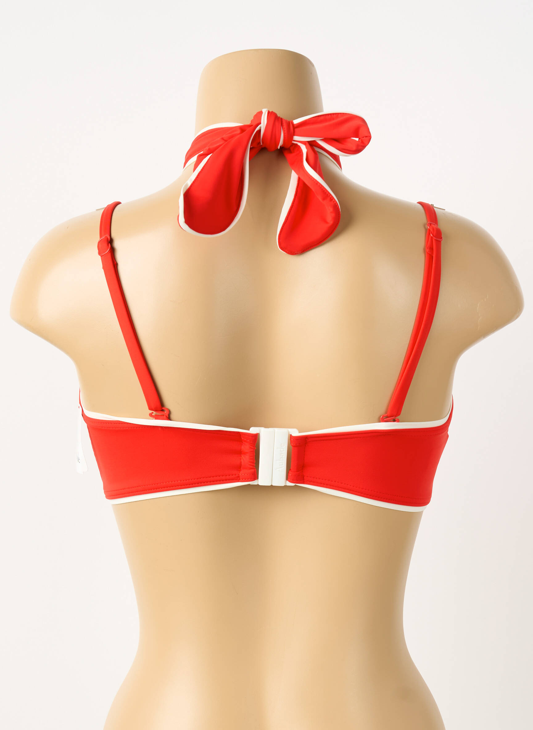 Haut de maillot de bain fermeture liens à nouer haut soutien-gorge avec mousse de rembourrage amovible rouge AUBADE femme