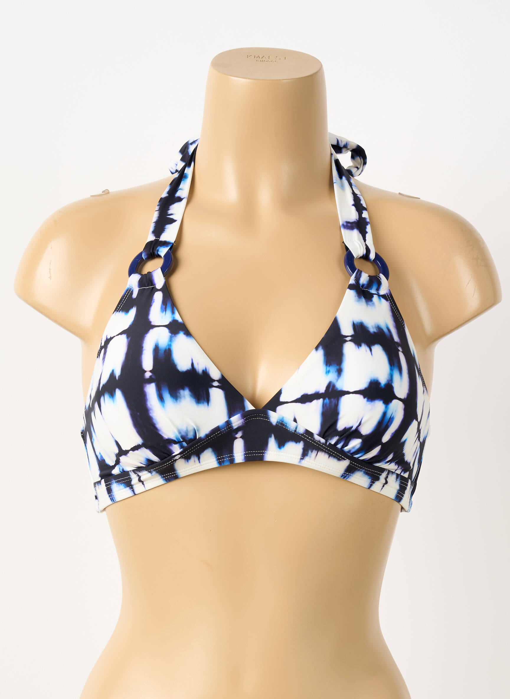 Haut de maillot de bain fermeture liens à nouer haut soutien-gorge avec mousse de rembourrage amovible bleu AUBADE femme