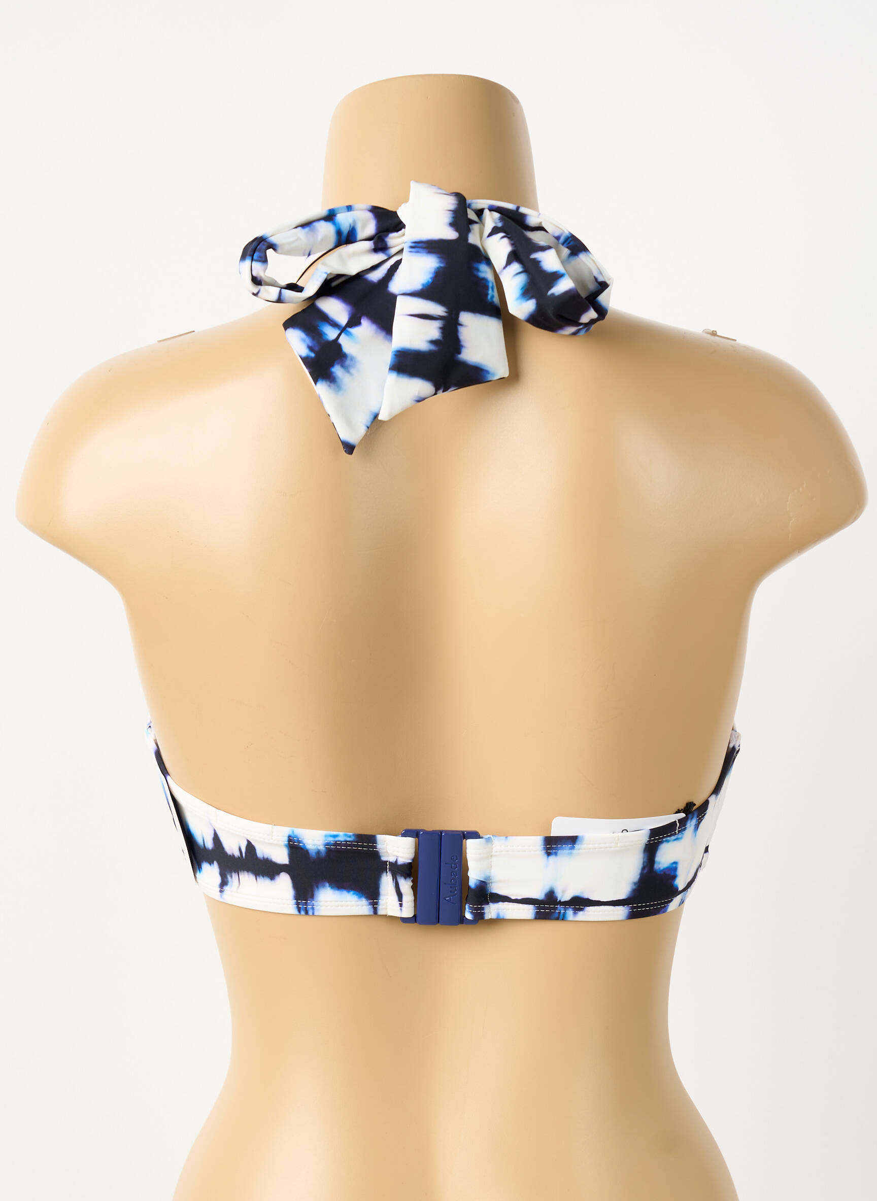Haut de maillot de bain fermeture liens à nouer haut soutien-gorge avec mousse de rembourrage amovible bleu AUBADE femme