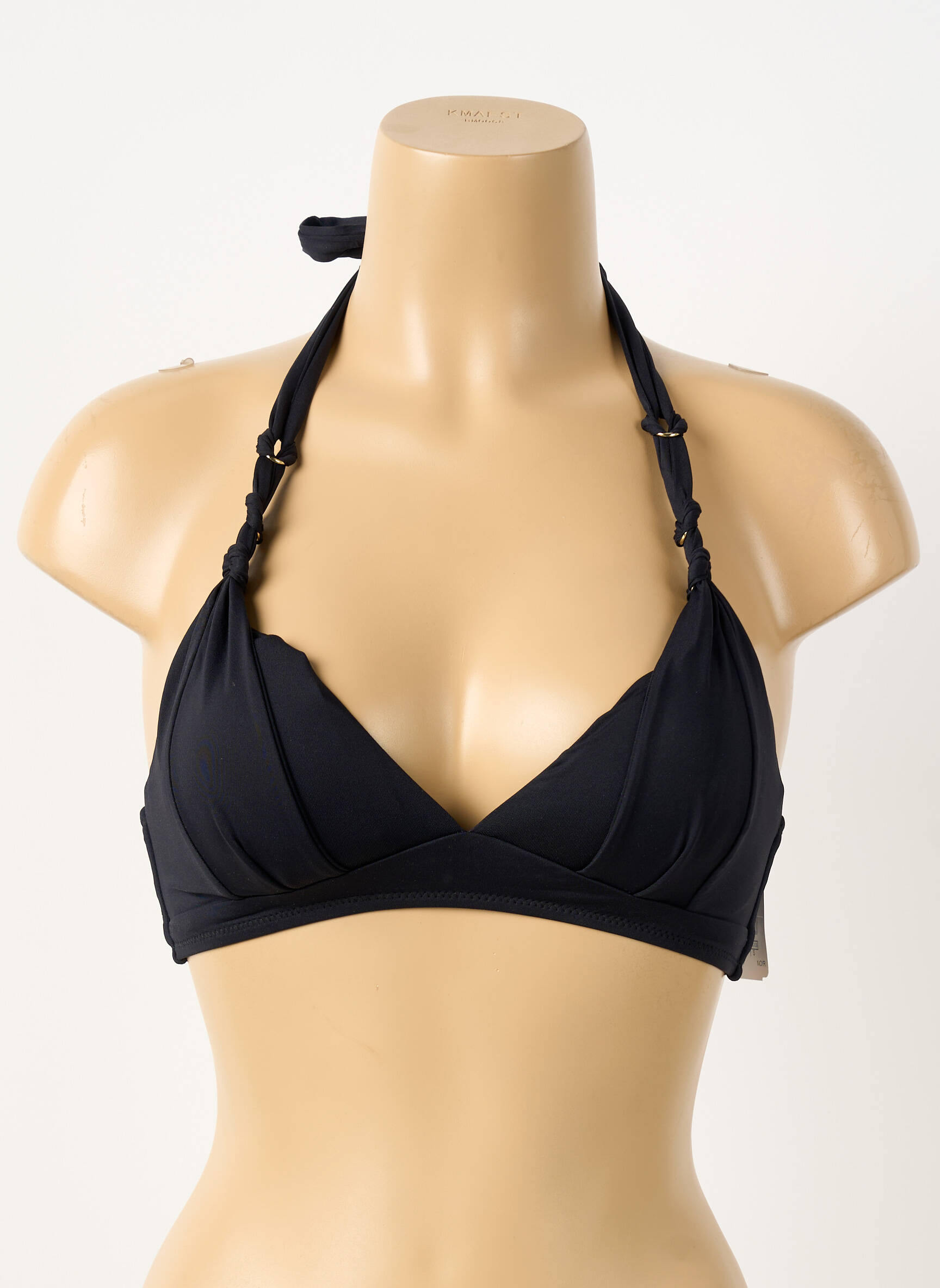 Haut de maillot de bain fermeture liens à nouer haut soutien-gorge avec mousse de rembourrage amovible noir AUBADE femme
