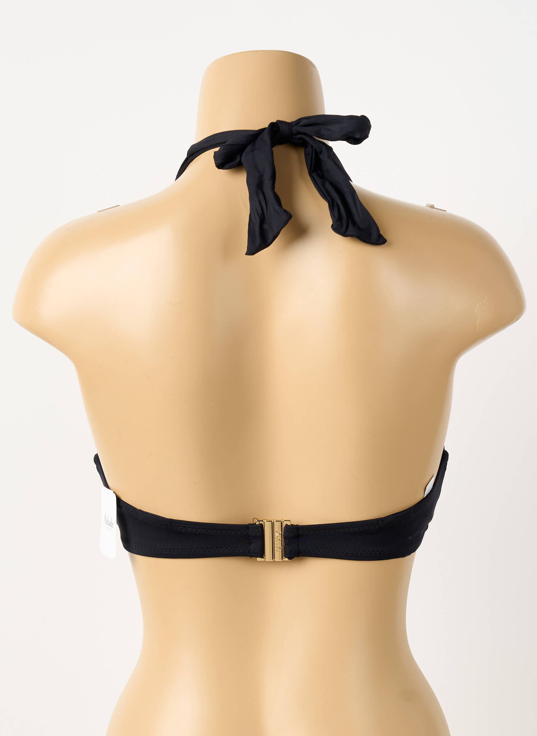 Haut de maillot de bain fermeture liens à nouer haut soutien-gorge avec mousse de rembourrage amovible noir AUBADE femme