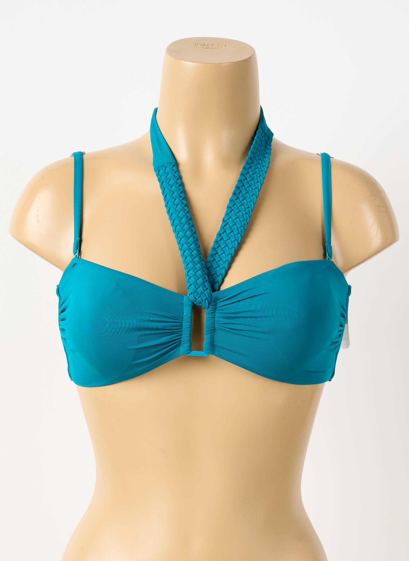 Haut de maillot de bain fermeture liens à nouer haut soutien-gorge avec mousse de rembourrage amovible bleu AUBADE femme