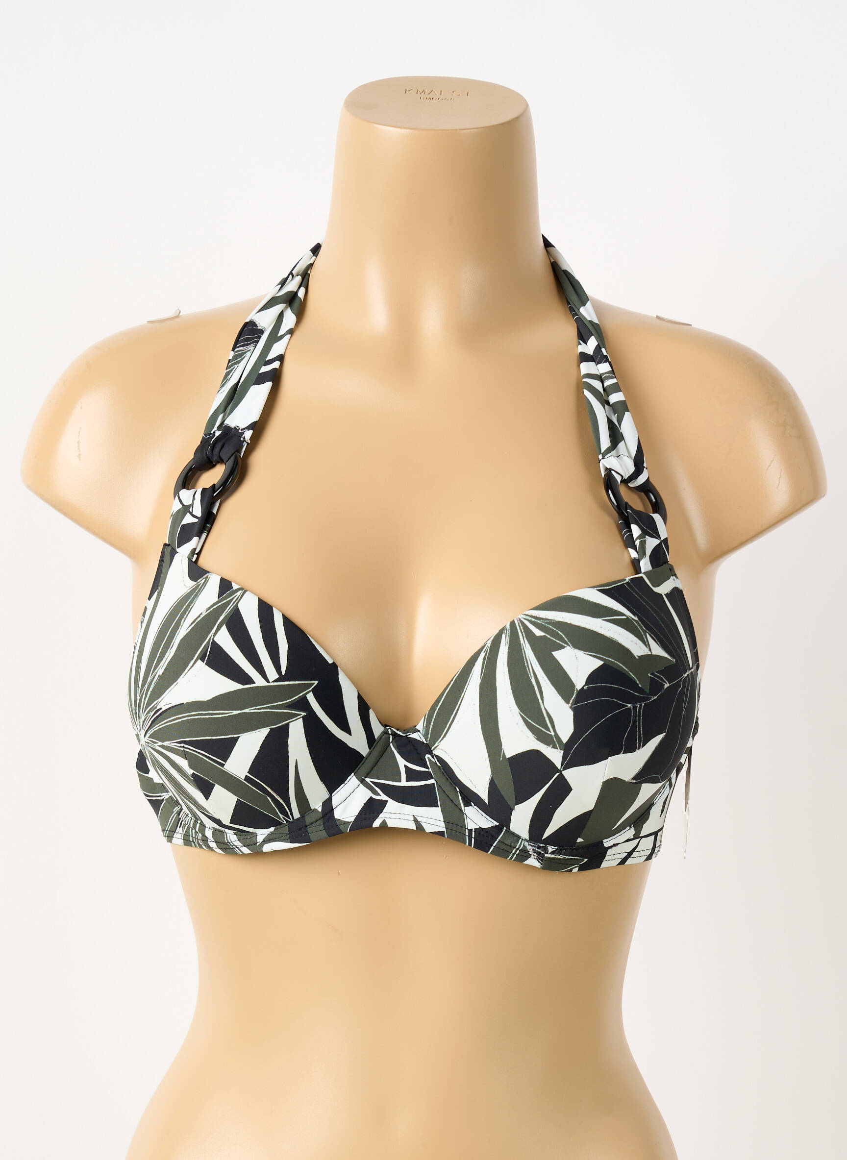 Haut de maillot de bain fermeture liens à nouer haut soutien-gorge push-up vert AUBADE femme