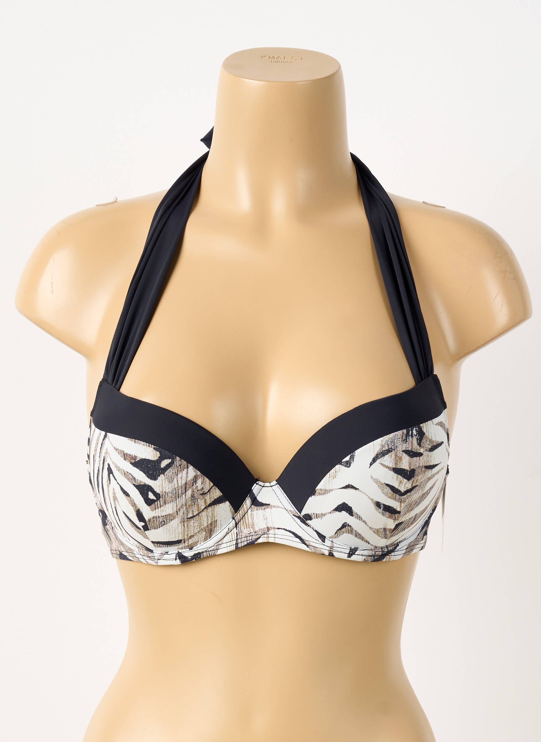 Haut de maillot de bain fermeture liens à nouer haut soutien-gorge push-up noir AUBADE femme