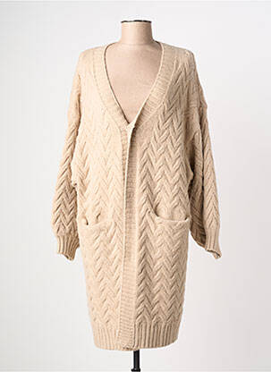 Gilet manches longues stretch beige SENES femme