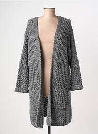 Gilet manches longues stretch gris STUDIO BIRKIN femme