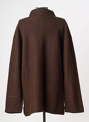 Gilet manches longues stretch marron TERA BORA femme