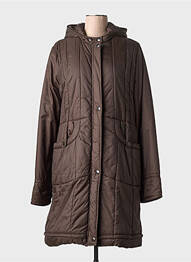 Doudoune poches a capuche marron LORENA PARIS femme