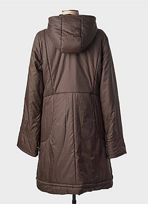 Doudoune poches a capuche marron LORENA PARIS femme