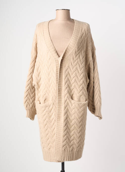 Gilet manches longues beige SENES femme