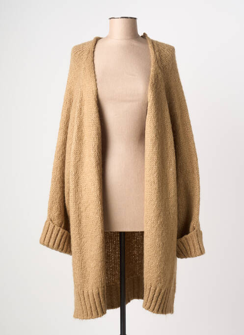 Gilet manches longues marron ZARA femme